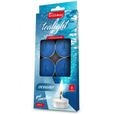 T-LIGHT 10GR CF 8PZ BLU OCEAN (48pz)